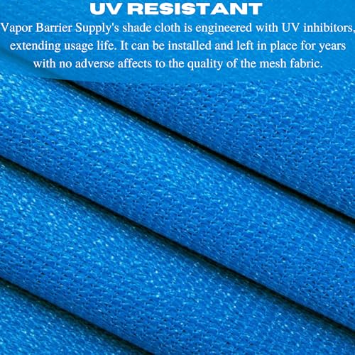 Farm Plastic Supply VBS 80% Blue Shade Cloth Mesh Fabric 12' x 275' Blue