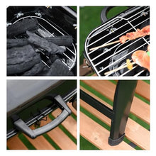 Portable Charcoal Grills - Mini Barbecue Grill - Small Tabletop Charcoal Grill for Outdoor Cooking, Grilling - Foldable Table Top BBQ Grill for Camping, Picnic