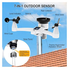 Solar Weather Station with Digital Thermometer Thermo-Hygrometer LCD Display Temperature Humidity Wind Speed