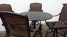 PatioLand Santa Clara Outdoor Patio 5 pc Bar Set Dark Bronze Cast Aluminum