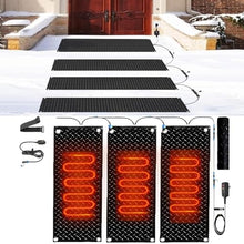 UTTDP Snow Melting Mat - Outdoor Anti-Slip Rubber Mat for Stairs, Doorways, Walkways & Driveways - Snow & Ice Melting Solution(40x120cmx3Pcs)