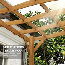 Wooden Pergola with Curved Roof
