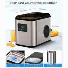 TEDILUVI Countertop, Portable Ice Maker Machine 28lbs/24Hrs 6 Mins/9 Pcs Mini with Self Cleaning