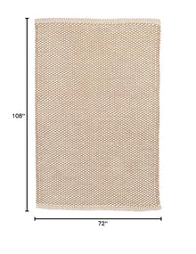 Dash & Albert Pebble Performance Area Rug 6' x 9' Neutral Solid Handwoven Washable Pebble Neutral