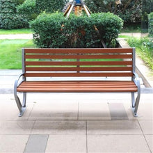 GRFIT Outdoor Bench Outdoor Benches, Patio Benches with Backs, Cast Aluminum Benches, Leisure Chairs for Porch, Garden, Pool and Lawn Garden Bench (Large)