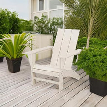 POLYWOOD Modern Adirondack Chair – All-Weather Outdoor Lawn Adirondack Chairs – HDPE, Fade-Resistant & Durable Outdoor Furniture – For Patio, Deck & Fire Pit Chairs – Sand