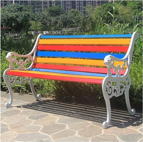 ERoomQ Outdoor GThe Bench,Patio Bench Park Bench Outdoor Conversation Couch, 49in Solid Wood Terrace Bench Park GThe Bench,Courtyard Double seat, 1