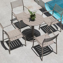 Outdoor Tables and Chairs, White, Internet Famous, All Aluminum, Outdoor Leisure, Milk Tea Shop, Coffee Shop, Courtyard, Terrace, Three to Five Piece Set of Tables and Chairs v1