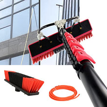 Water Fed Pole Window Cleaning Kit Car Trucks Washing Brush Extension Aluminum Alloy Pole Angle Adjustment Brush with 20m/65.6ft Hose,9m/30ft
