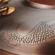 EliteBloom Traditional Copper Hot Pot - 34Cm Charcoal Cooking Pot for Home Parties, Old-Fashioned Commercial Cookware, Perfect for Family Gatherings and Dining Experiences.,Copper-30cm
