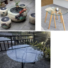 Pealihuy Glass Table Cover Protectors for Dining Table, Round Glass Table Top for Outdoor Patio Table, Clear and Heavy Tempered Glass Sturdy Wear-Resisting(100cm(40 in))