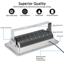 Missbee 5 500W LED Flood Light, 55000lm Outdoor Landscape Flood Light, Security Light, 6000-6500K, Work for Garage, Garden, Lawn,Yard and Playground (Cold White)