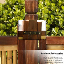 DECORN Wood Garden Fence Privacy Fence Screen Outdoor Wooden Landscape Edging Decorative Border for Yard Patio Pathway Courtyard Maintenance, 59.1""L,C-70.9""H