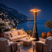 LAVA Heat Italia PALERMO PRO T-LINE 7.3 ft. Liquid Proprane Patio Heater - 44000 BTU - Commercial Flame - Triple Protection - Solid Steel - 36 sq. ft. Coverage Area - Bronze Wicker