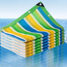 ZMNXAS 90% Colorful Rainbow Shade Cloth with Grommets,Blocking Mesh Tarp,Plants Shade Net Cover,Garden Shade Net,Sunblock Shade Sails,Outdoor Sun Protection for Patio Garden Pergola(10x164ft(3x50m))