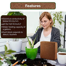 UBICON Organic Coco Coir Block - 11 lb Garden Soil for Indoor & Outdoor Use