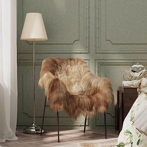 LHOONBB Furniture Set-Icelandic Sheepskin Cover Brown 70x110 cm