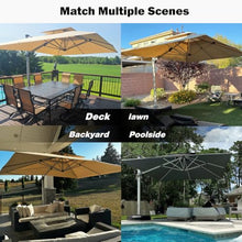 OROTLECT 120" Square Cantilever Umbrella With Base,Black