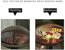 Outdoor Fire Pits, Portable Bonfire FirePits for Outside Wood Burning with Spark Screen and Fireplace Poker, Suitable for Backyard Garden Patio Bonfire Heating, Camping and BBQ