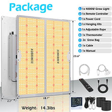 HONORSEN 4000W LED Grow Light Full Spectrum 5x5ft Coverage Remote Control Dimmable Grow Lamps with Timer Plant Light for Hydroponic Indoor Plants Veg and Flower (1276Pcs LEDs)