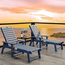 YITAHOME Outdoor Chaise Lounge Chair Set of 4 Navy Blue