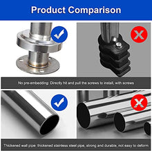Pool Handrail Handle Grab Rails Swimming Swimming Pool Handrail with Mounting Accessories, 304 Stainless Steel Stair Pool Hand Rail for Inground Swimming Pool