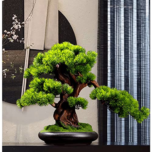 Artificial Bonsai Tree Artificial Bonsai Tree Potted Plant Ornament Bonsai Simulation Bonsai Green Plant Fake Plant Decoration Potted Artificial House Plants For Desk Home Office Display Fake Bonsai