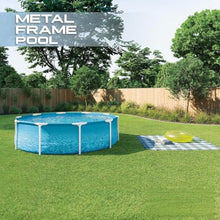 10 Foot × 30 Inch Wave Style Metal Frame Above Ground Pool Kit