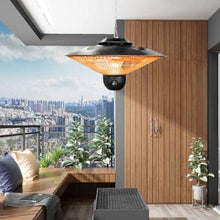 Outdoor Hanging Heater, Patio Heater with Remote, 3S Fast Heating, No Noise, IP44 Waterproof for Restaurant Patio Backyard Garage Decks