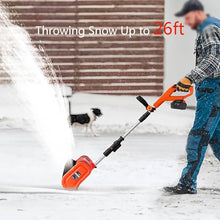 HYUIO Brushless Snow Blower, Powerfull Battery Snow Blower with 26ft Throw Distance, Cordless Snow Shovel for Driveway Winter Snow Removal(One Battery)