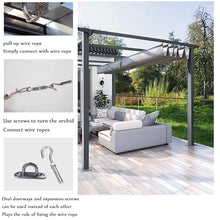 HOFUNTRE Retractable Wave Canopy Pergola Cover，pergola Shade Cover Retractable，Wave Sunshade Net，Fine Workmanship, Effective Sun Protection, Comfortable Outdoor Experience(W:2.5m/8.2ft*L:20m/65ft)