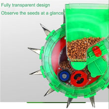 Precision Manual Seeder, Garden Seeder with Wheels, Hand-Push Roller Seeder, Walk-Behind Broadcast Spreader for Corn Cotton Soybean Peanut 12Mouths