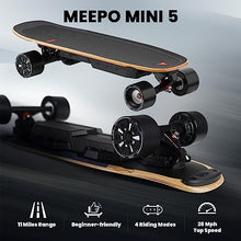 Meepo Mini Electric Skateboard with Remote, 28 MPH, 11 Mile Range, 330 lbs Max Load, Maple Cruiser Black