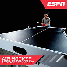 ESPN Sports Air Hockey Game Table 72 Inch Indoor Arcade Gaming Set White/Black/Red