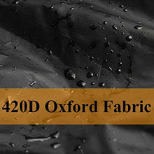 31x32in, Patio Outdoor Table Covers Round, 420D Oxford Fabric Patio Furniture Covers, Outdoor Dining Set Cover, Anti-Fading Cover, for Deck, Lawn (Black 106x43in)