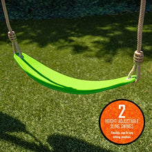 Jungle Warrior Anaconda Metal Swing Set with Saucer & Sling Swings, Rock Wall, 5ft Slide Orange/Green/Grey