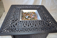 Elizabeth Outdoor Patio Universal Square 42" Coffee Table Dark Bronze Cast Aluminum