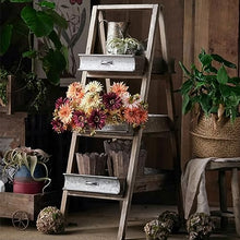 Plant Shelf For Multiple Plants Foldable Wood Flower Stand Simple Retro Storage Shelf Multifunctional Planters Flower Shelves With Drawer Plant Display Stand Wooden For Indoor Outdoor Corner