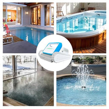 YHJLZNA Automatic Pool Cleaner,Pool Cleaning Robot with Wall Climbing,Cordless Robotic Pool Vacuum,Suitable for Walls and Floors of 2690 Square Feet Pool(Color:Blue)