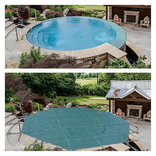 MZZKFC Round Swimming Pool Winter Safety Cover, Green Customizable Pool Protection Mesh Load 200kg, Foldable Pools Safety Net Cover 1 2 3 4 5 6 7 8 9 10 11 M(Concrete Floor,35'/10.7m)