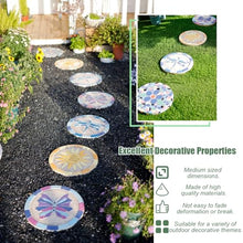 Kunovo Outdoor Stepping Garden Stones, Exquisite Path Decorative Stone with Sun Butterfly Flower Dragonfly Pattern, Backyard/Pathway Landscaping Decor (Size : 1 Pack), 58741