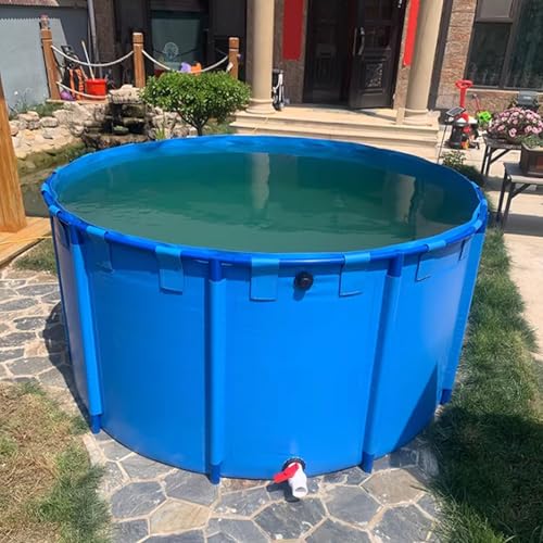 LZMZMQ Assembly 39 47 59 in Deep swimmingpool/Piscina, Baby Kids Toddler Lap Pools Temporary Folding Fish Pond for Aquaculture Shrimp breeding(7X0.8M/30700L/8110GAL)