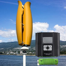 ZHOZHUT 3000W Maglev Wind Turbine 12V / 24V / 48V Wind Power Generator with Controller and Unloader, High Efficiency Vertical Wind Power Turbine Generator Kit for Roofs Gardens Boats,Yellow,3000W12V