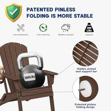Plawdlik Folding Adirondack Chair Set of 4, Cup Holder，Wooden Textured ，Heavy All-Weather HDPE Comfortable Set Poolside Backyard Lawn Coffee