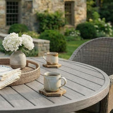 Martha Stewart Bedford 36" Round Indoor/Outdoor Patio Table, Gray
