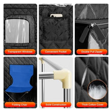 ZDGsrgWRG 1000/2000W 3/4L Portable Sauna Tent Steamer Folding Chair Set