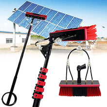 Window Cleaning Pole Cleaner Kit Water/Hose Pole Cleaning Brush Equipment Extendable Outdoor Cleaning Tools Photovoltaic and Solar Panels,5.4M/18FT