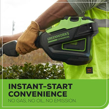 Greenworks 82V 24 in Pole Hedge Trimmer, 2.5 Ah Battery and Charger