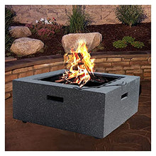Outdoor Fire Pit Garden Wood-Burning Fire Pit Grill Table Set, Outdoor Backyard Patio Fireplace Fire Bowl, with Sparkle Screen Cover and Poker