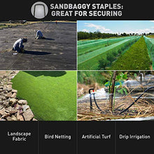 Sandbaggy 12 Inch Rust-Free Landscape Staples ~ Extra Long SOD Garden Stakes Weed Barrier Pins (1000 Staples)